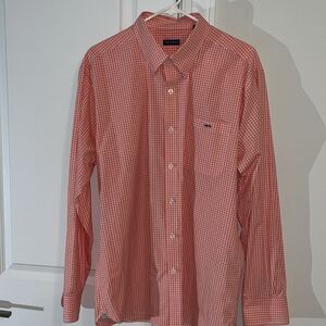 Fish Hippie Orange Gingham Check Plaid Checkerboard Work Shirt Tennessee Vols XL
